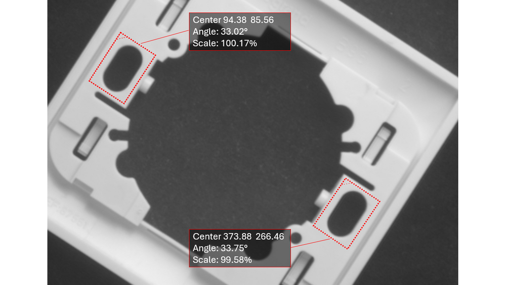 EasyMatch Variable accuracy up to sub pixel level